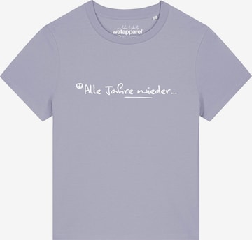 T-shirt 'Alle Jahre Wieder' Watapparel en violet : devant