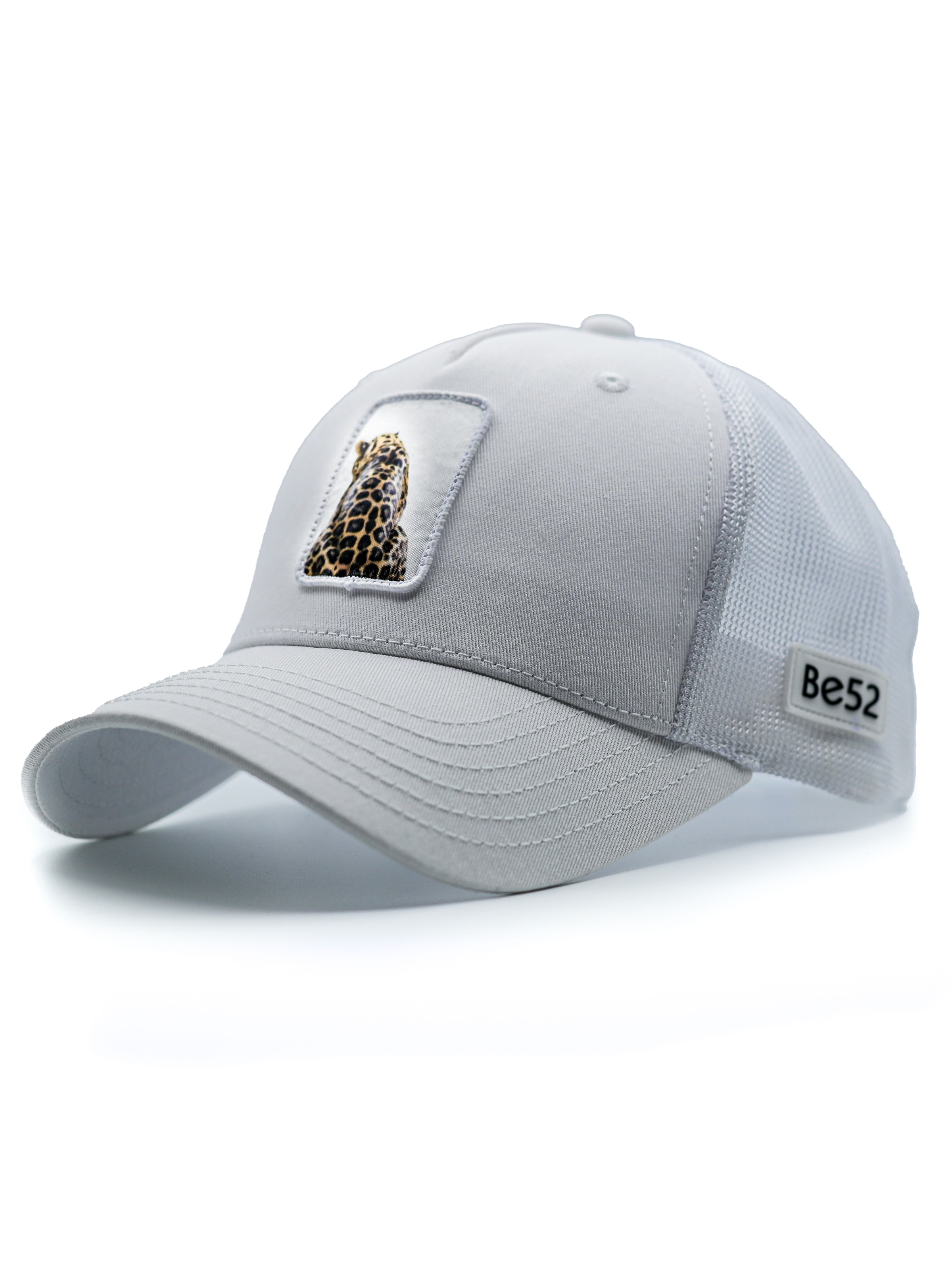 Be52 - Gorra 'Leopard premiumS' en blanco: frente
