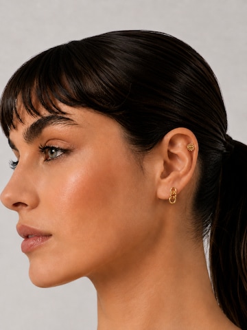 RteRme - Pendientes 'Bow and Rope Knot  Earring Set Gold' en oro: frente