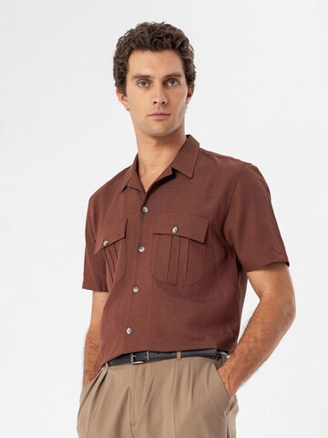 Antioch Regular fit Button Up Shirt in Brown