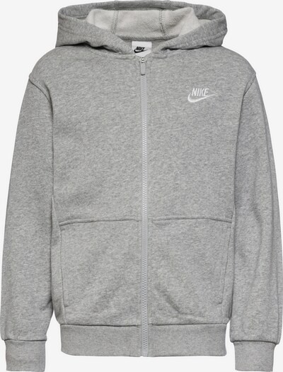 Nike Sportswear Sweatjakke 'NSW CLUB' i grå / hvid, Produktvisning