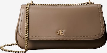 Calvin Klein Schoudertas in Bruin: voorkant