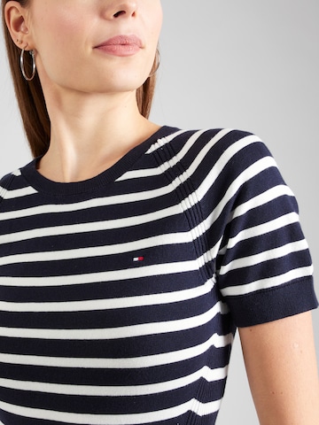 TOMMY HILFIGER Gebreide jurk in Blauw