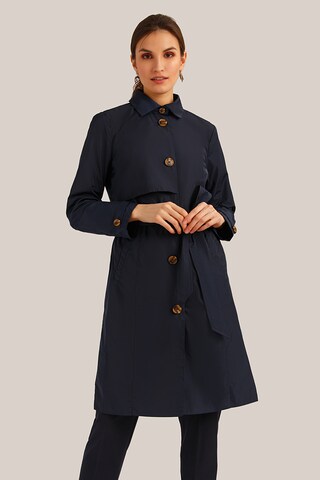 Finn Flare Tussenmantel 'Basic' in Blauw: voorkant