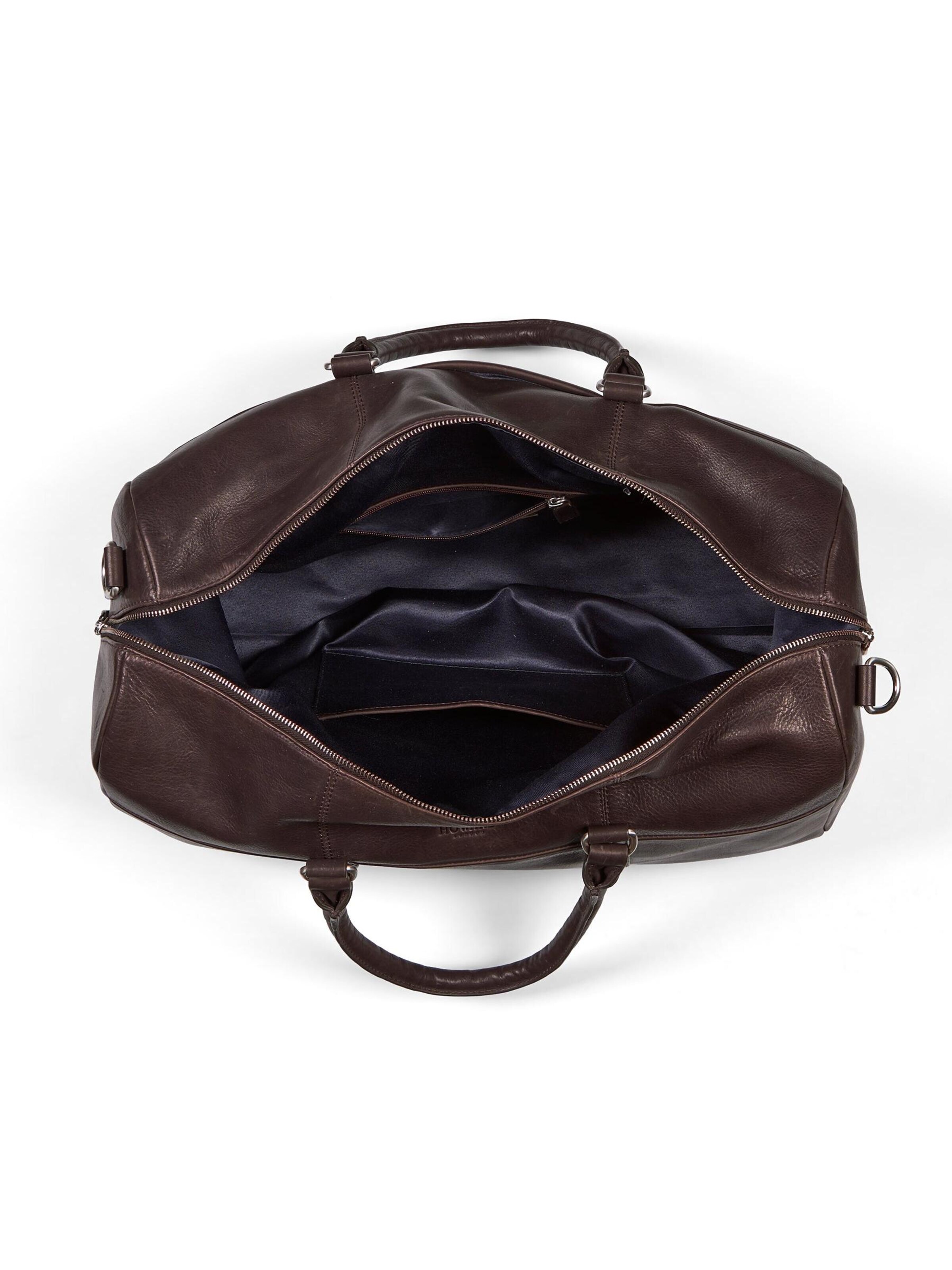 Borsa weekend 'Weekend Bag Victor Dark Brown' di Howard London in marrone