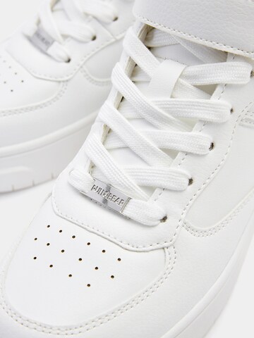 Pull&Bear Sneaker high i hvid