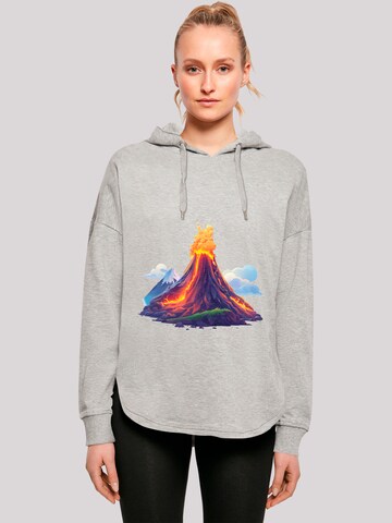 Sweat-shirt 'Vulkanausbruch' F4NT4STIC en gris : devant