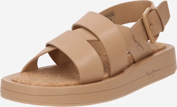 Pepe Jeans Sandals in Beige: front