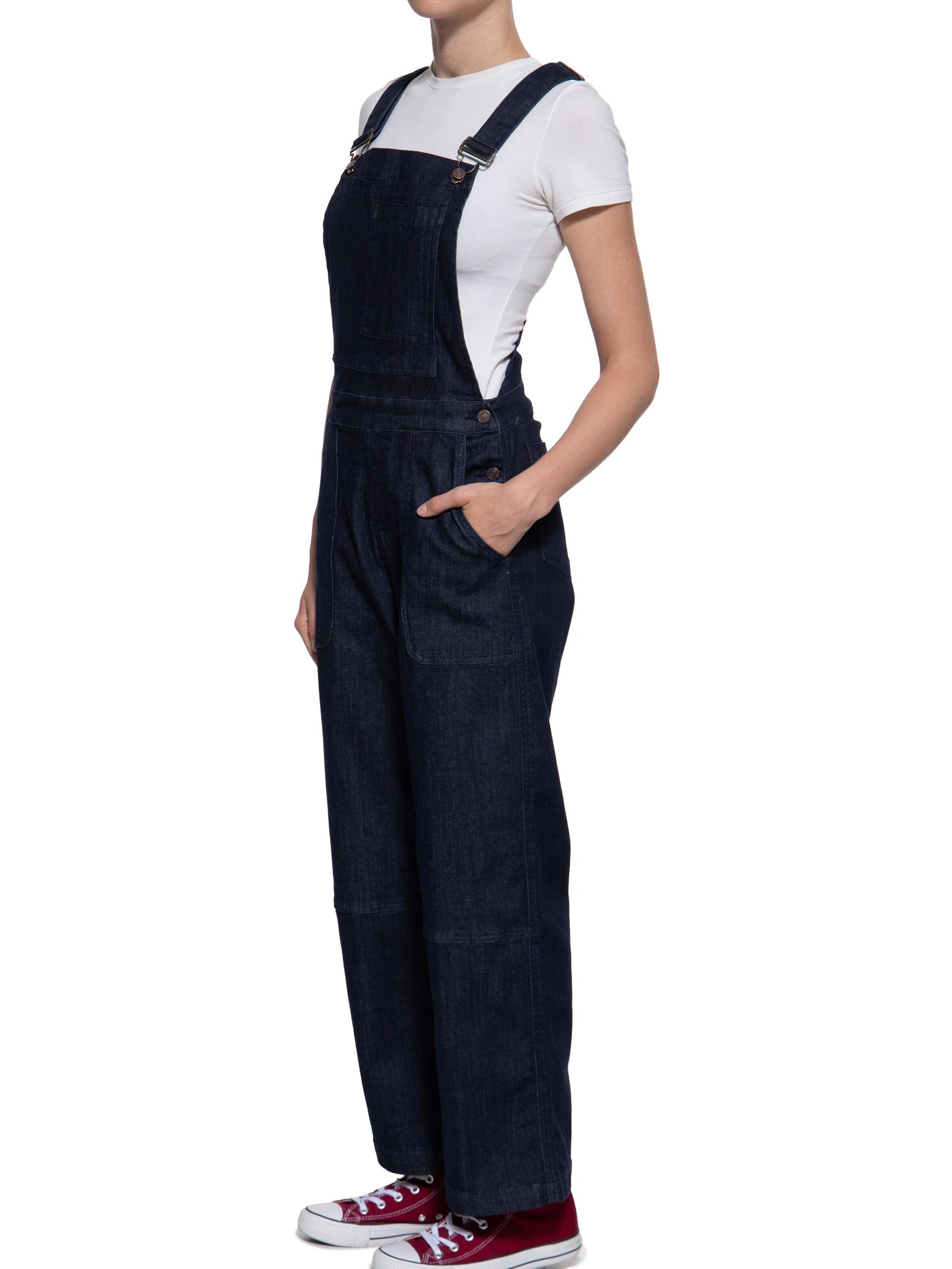 Queen Kerosin Slim fit Jean Overalls in Blue