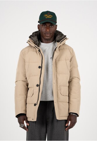 Giacca invernale 'The Swiss Yuppie' di Prohibited in beige: frontale