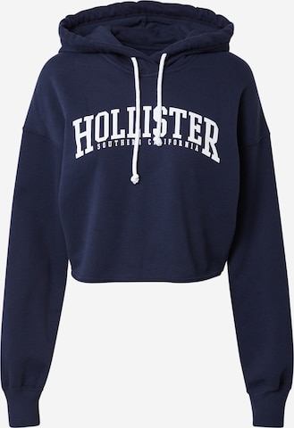 HOLLISTER Mikina – modrá: přední strana