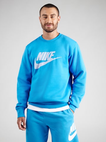 Nike Sportswear Majica 'CLUB' | modra barva: sprednja stran