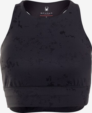 Bustier Soutien-gorge de sport Spyder en noir : devant