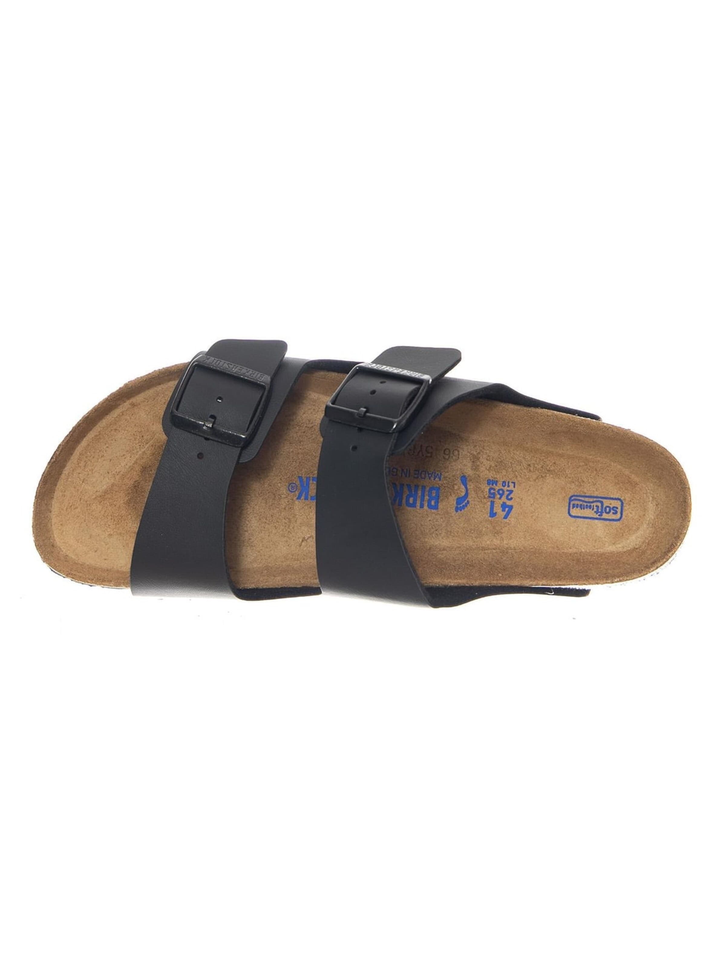 BIRKENSTOCK Sandal 'Arizona SFB Birko Flor Narrow Fit Black' in Black