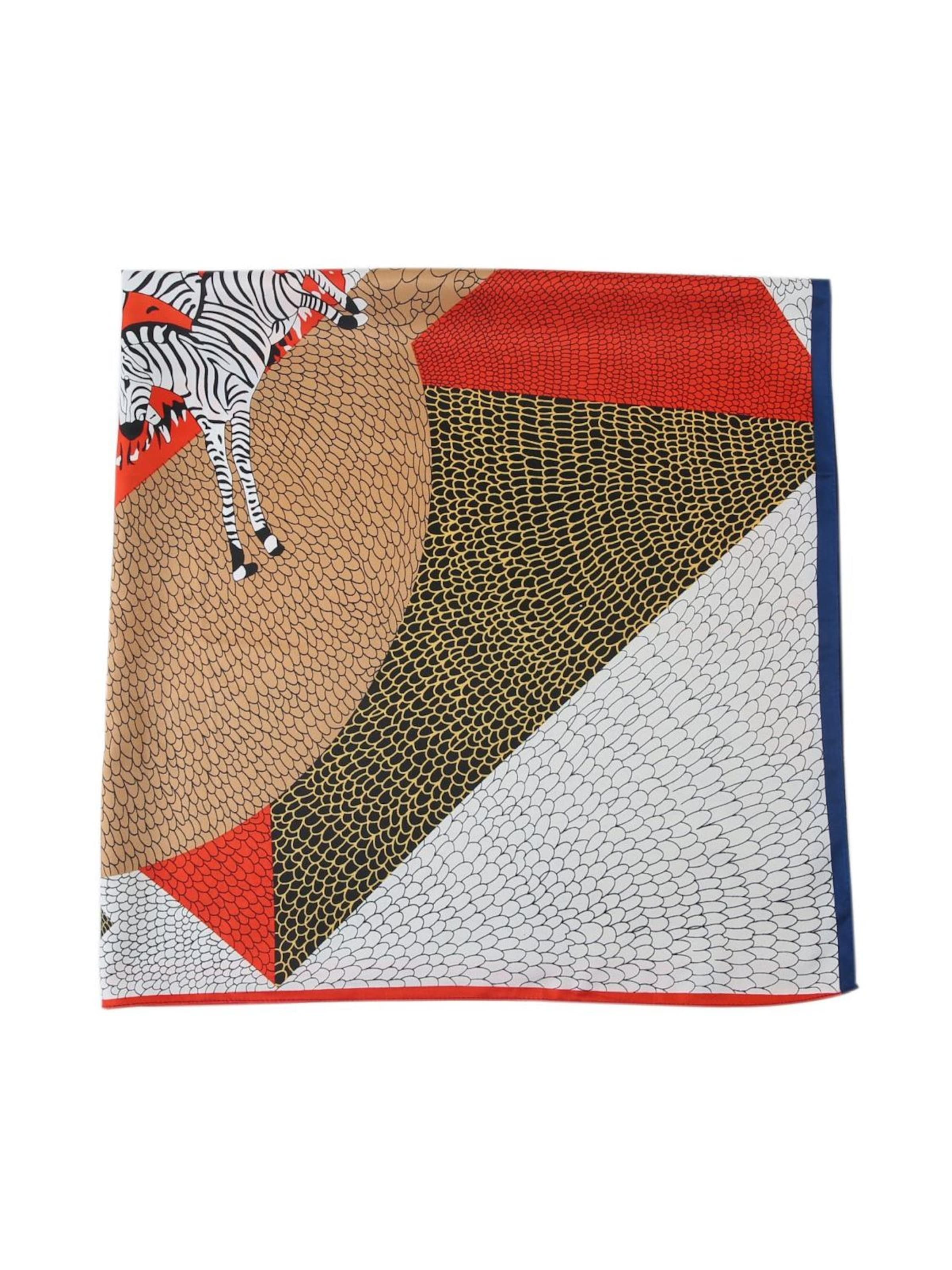 Écharpe 'Grand carré de Soie Snake Zoé' alberto cabale en rouge