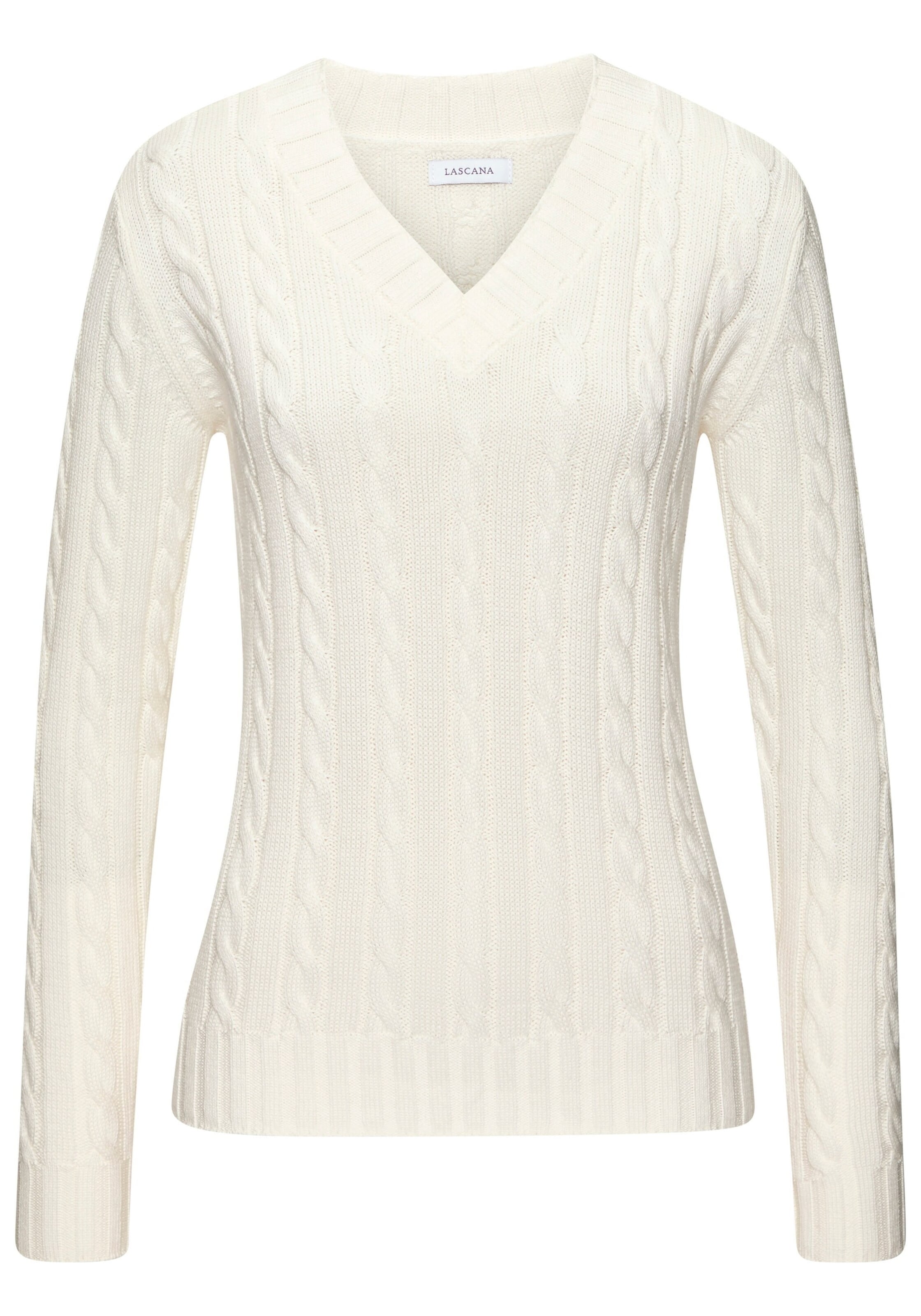 LASCANA Pullover in Beige: Vorderseite