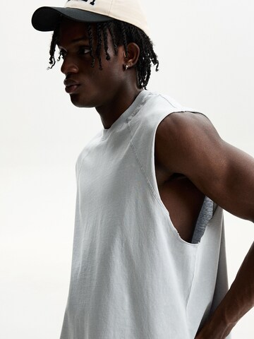 Bershka Shirt in Grey