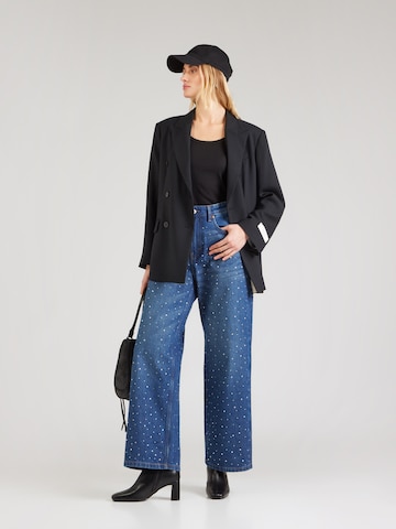 Monki Wide Leg Jeans in Blau