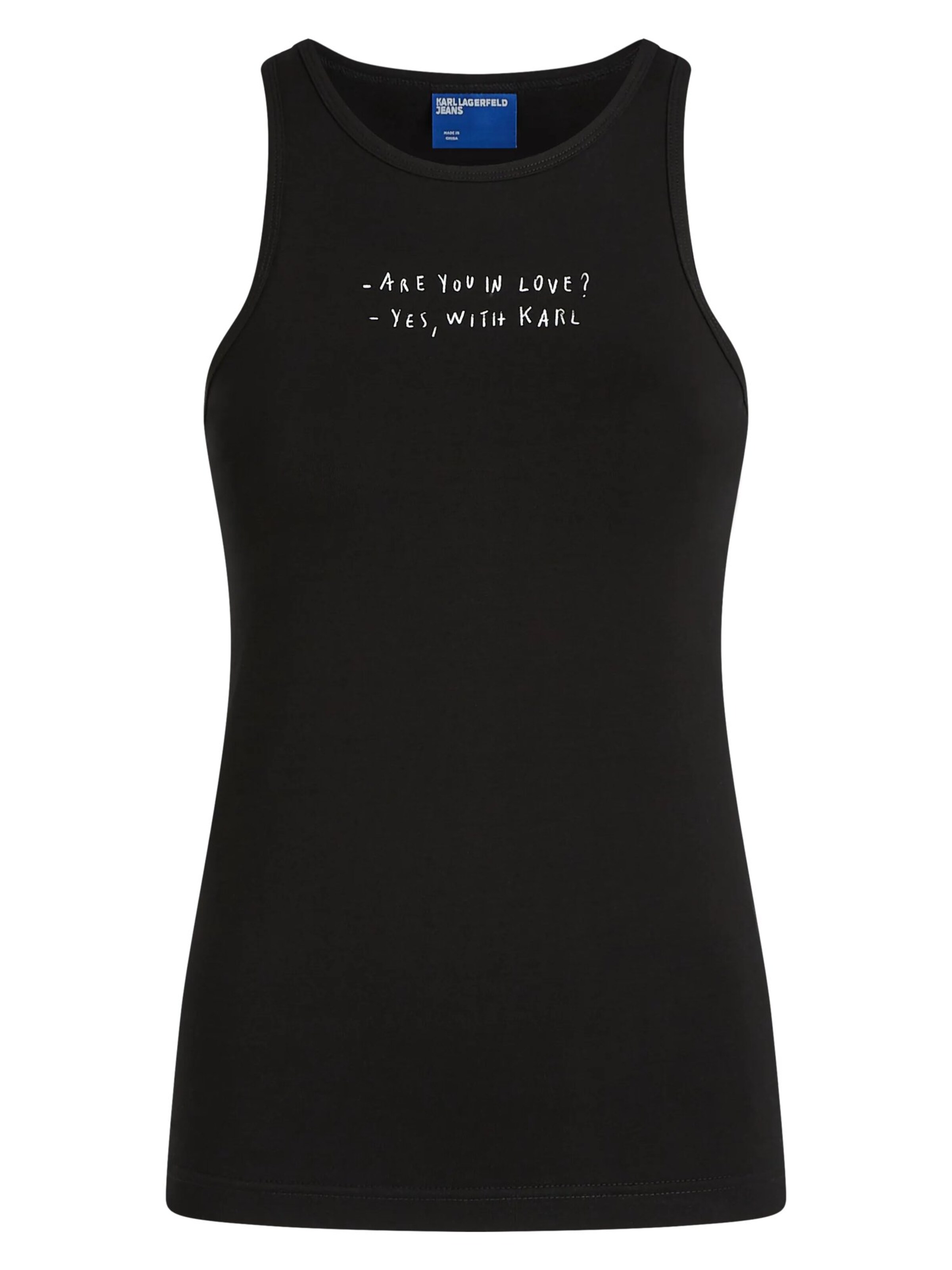 KARL LAGERFELD JEANS Top ' KLJ X Pietro Terzini Tanktop ' | črna barva: sprednja stran