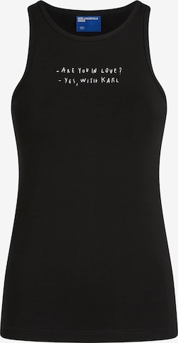 juoda KARL LAGERFELD JEANS Palaidinė be rankovių ' KLJ X Pietro Terzini Tanktop ': priekis