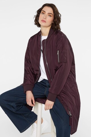 SENSES.THE LABEL Lange Jacke im Blouson-Stil in Rot