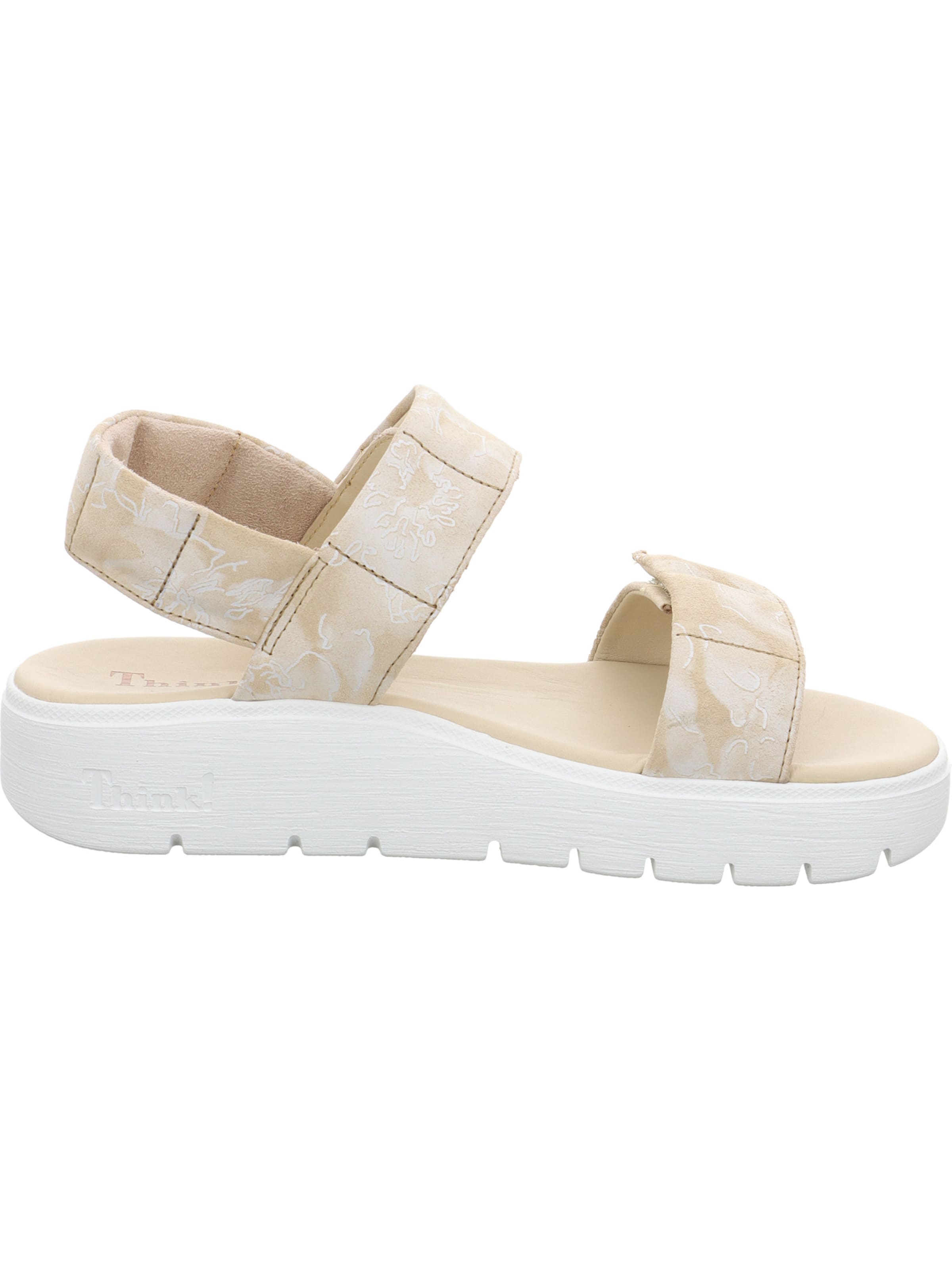 THINK! Strap Sandals 'Sing Light' in Brown
