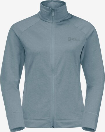 JACK WOLFSKIN Functionele fleece jas in Blauw: voorkant