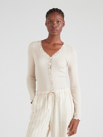 Cardigan rosemunde en beige : devant