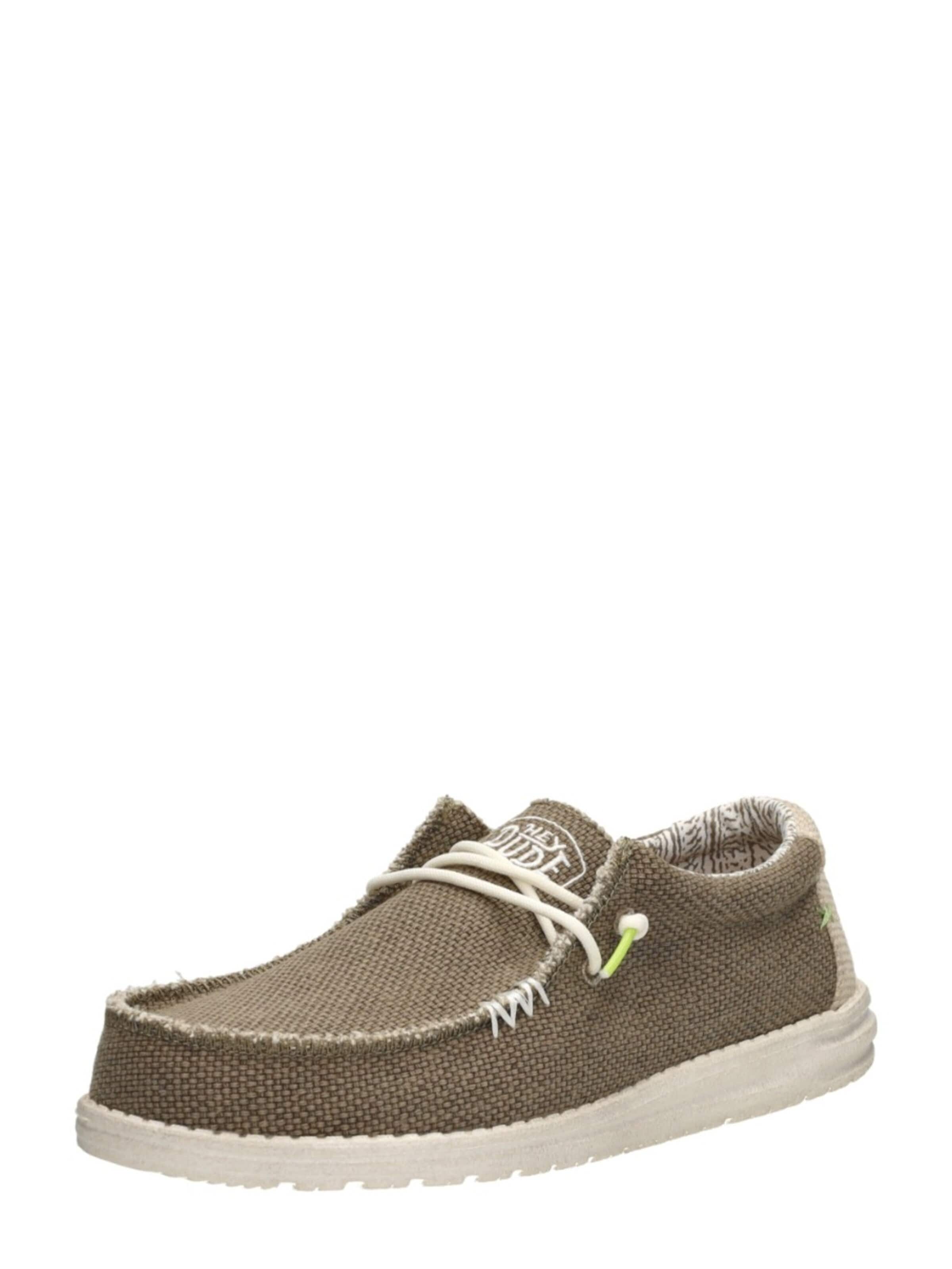 HEY DUDE Classic Flats 'Wally Braided' in Grey: front