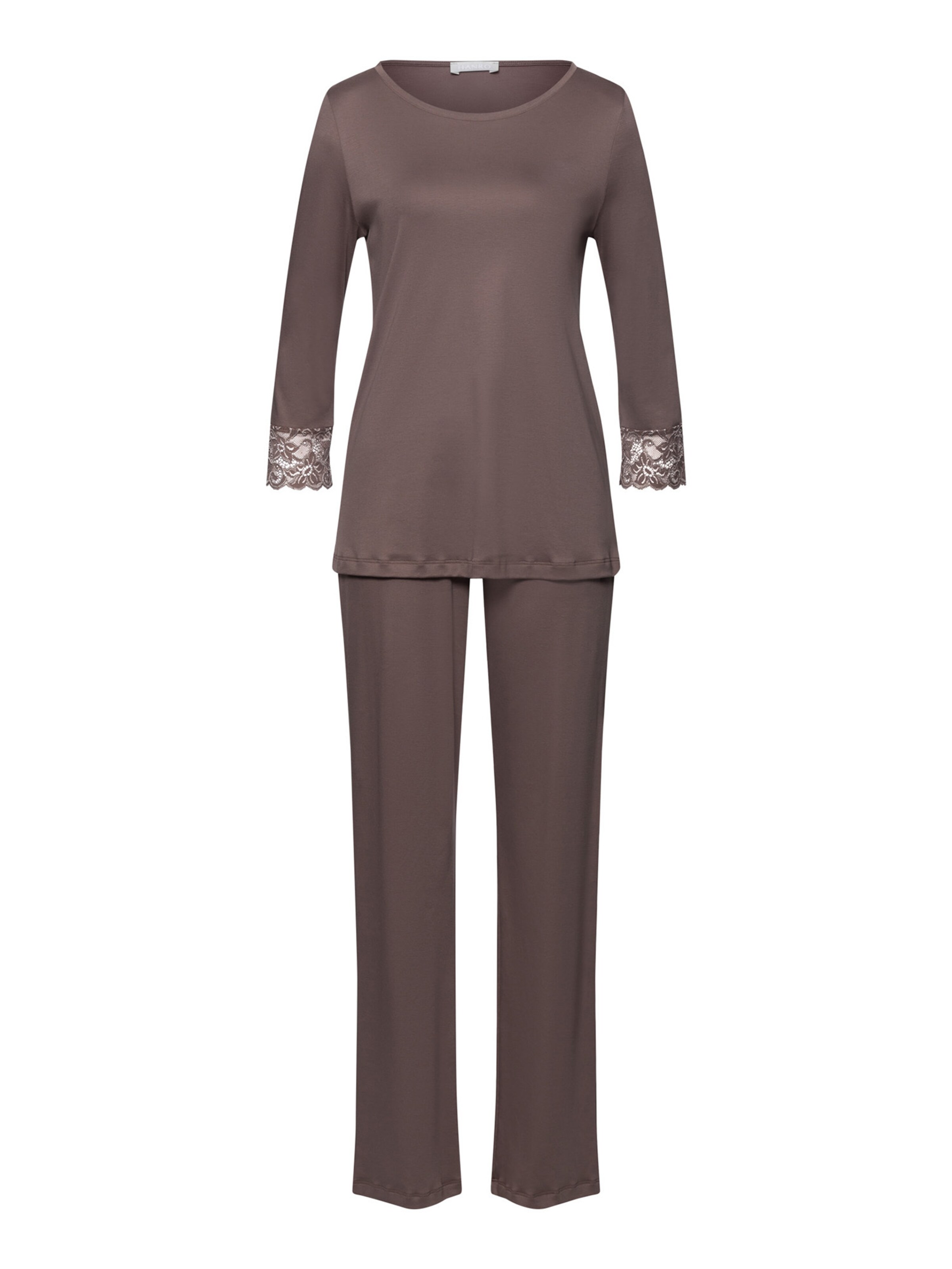 Hanro Pajama ' Moments ' in Grey: front