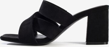 Celena Mules 'Connie' in Black: front