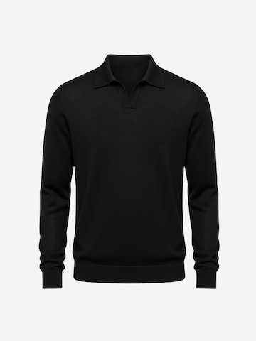 Pull-over Il Lanificio en noir : devant