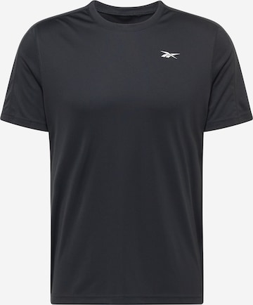 T-Shirt fonctionnel Reebok en noir : devant