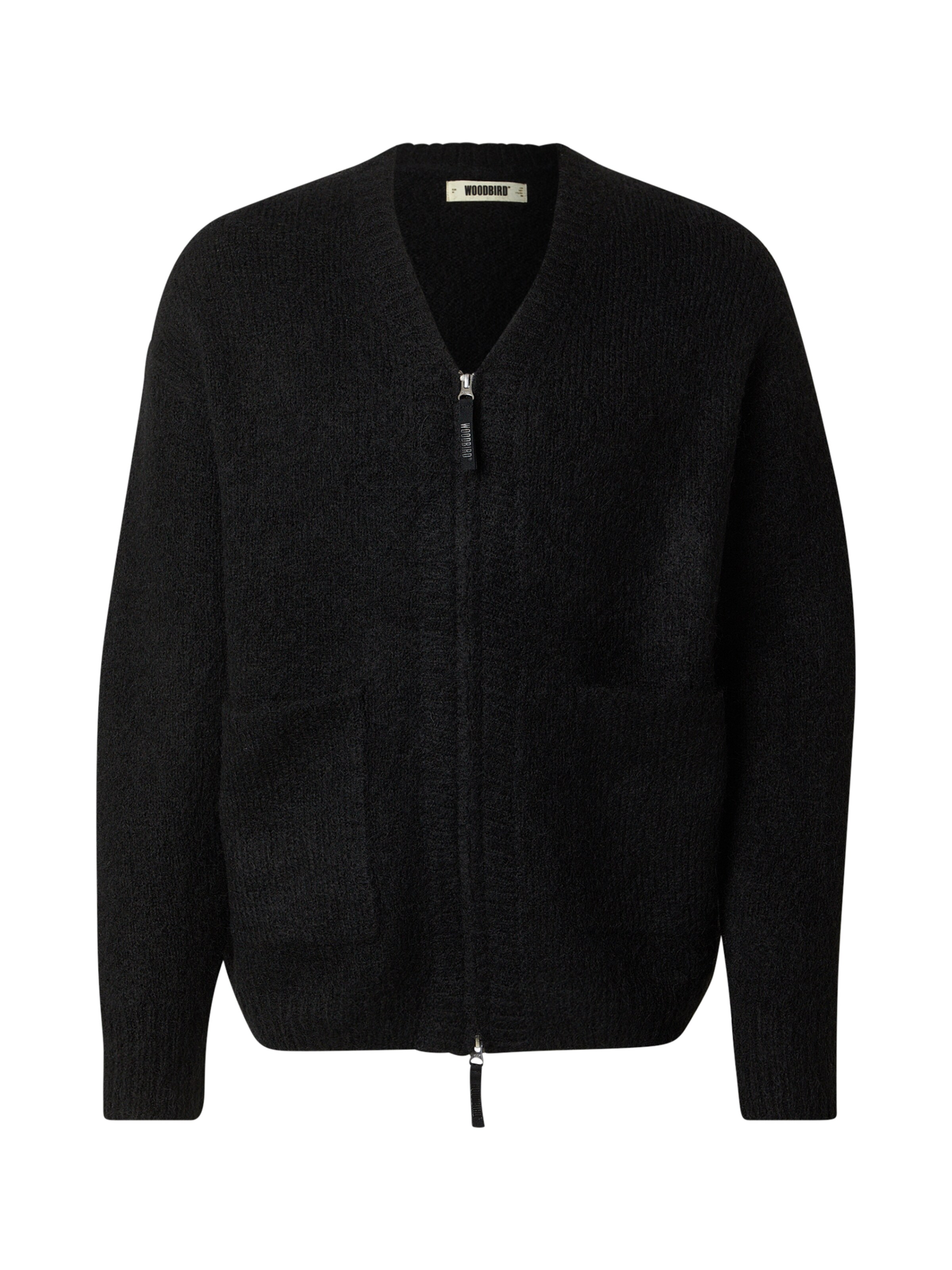 Woodbird Kardigán 'Koon' - fekete: elől