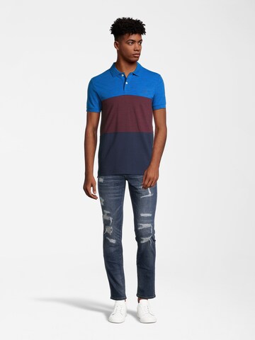 AÉROPOSTALE Poloshirt 'STREAKY' in Blau