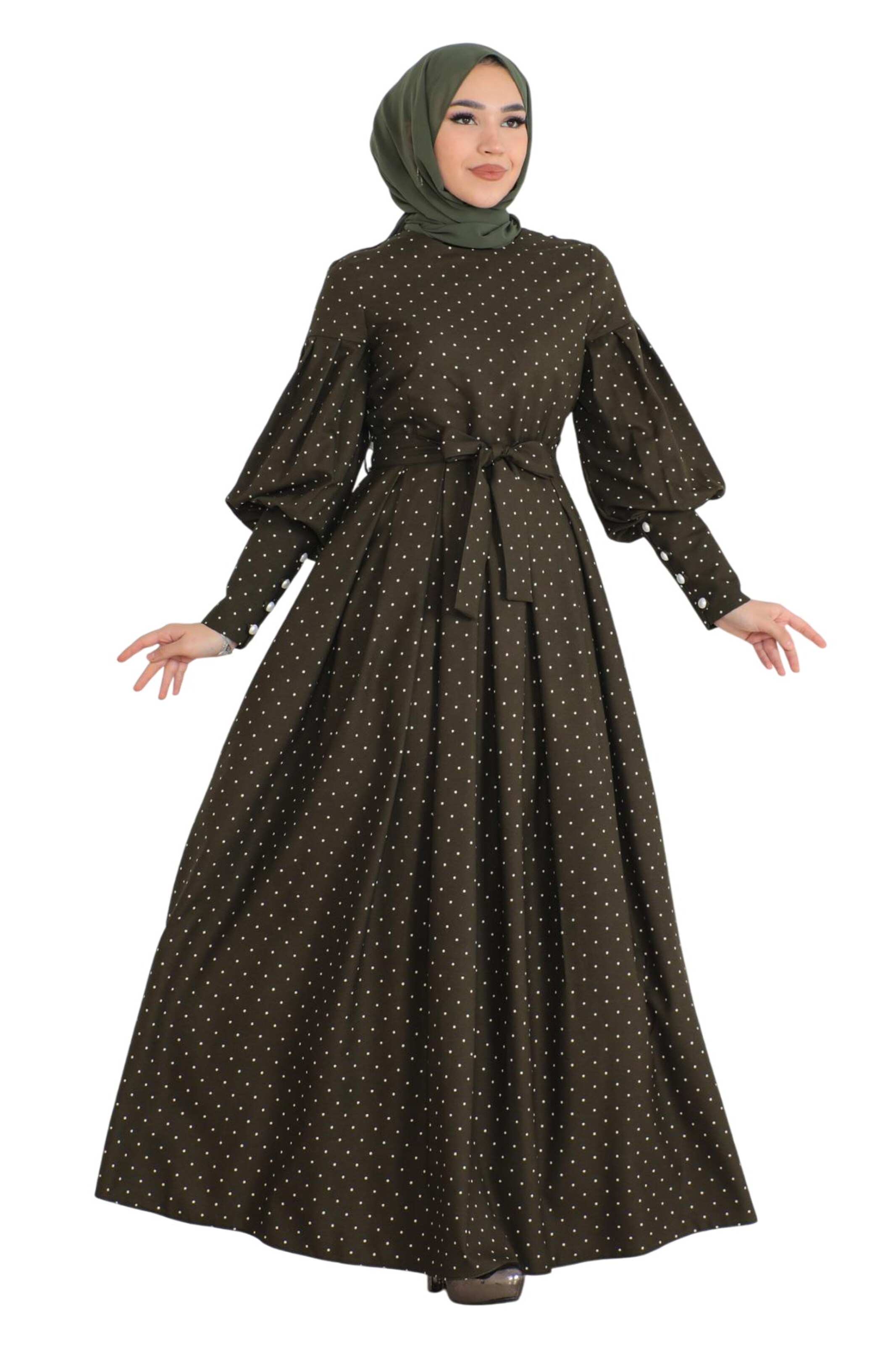 MODAMIHRAM Jurk in Groen: voorkant