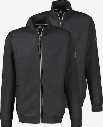 LERROS Sweatjacke 'Basic' in Schwarz: Vorderseite
