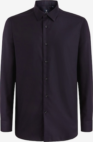 Boggi Milano Button Up Shirt in Blue: front