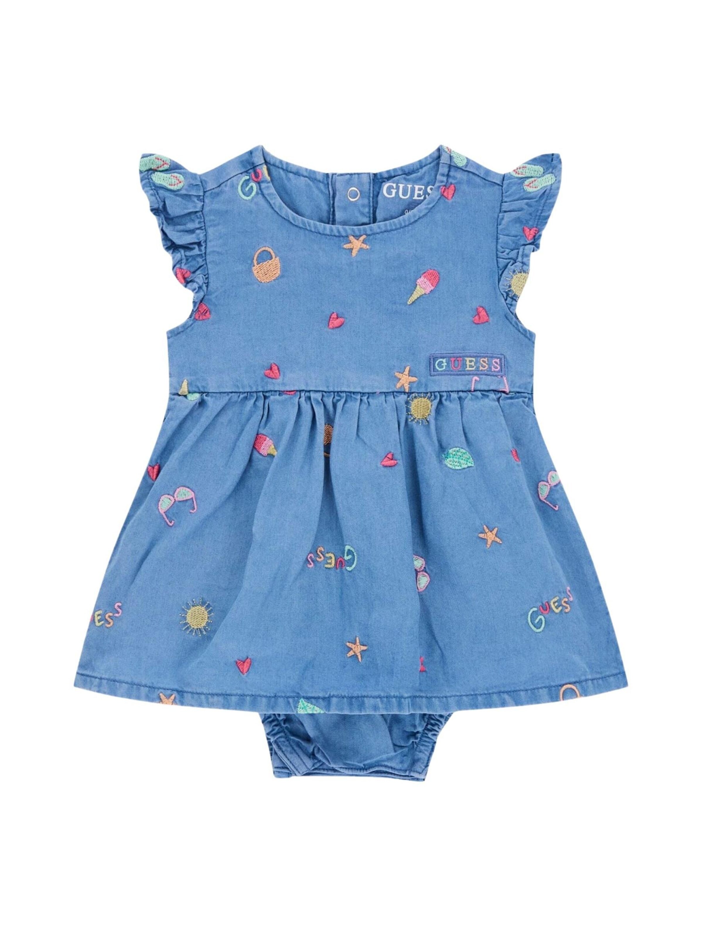 Robe 'CHAMBRAY' GUESS KIDS en bleu : devant