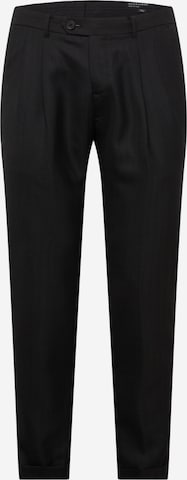 AllSaints Normální Kalhoty se sklady v pase 'BANE' – černá: přední strana