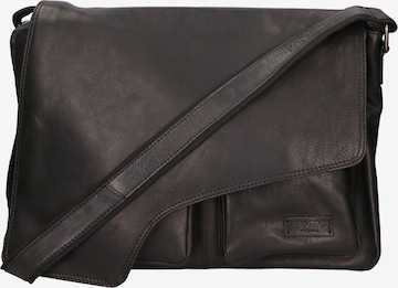 Santini Firenze Umhängetasche in Schwarz: Vorderseite