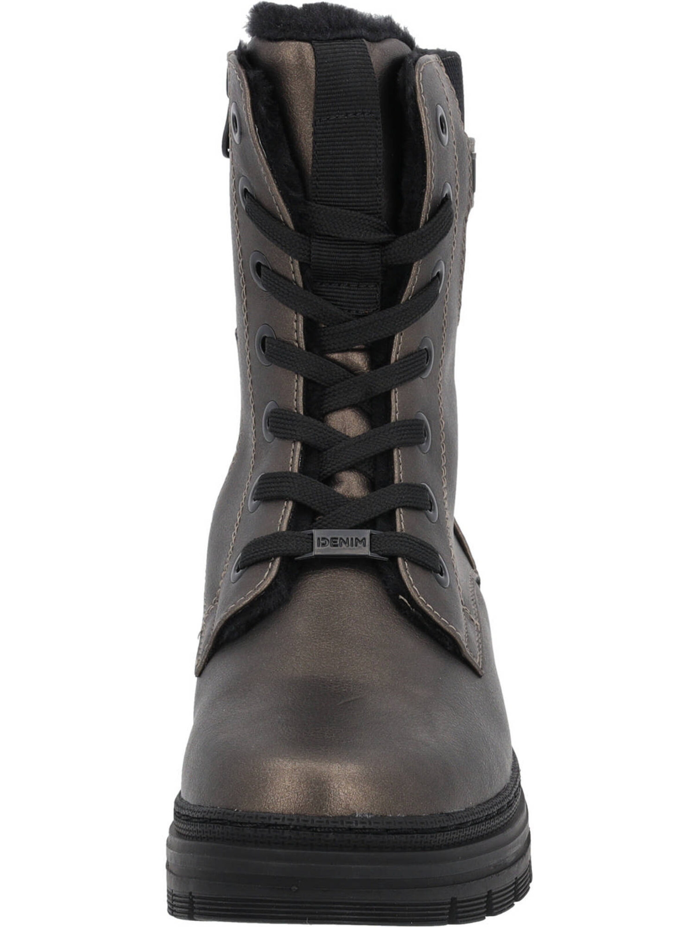 TOM TAILOR Schnürstiefelette in Grau