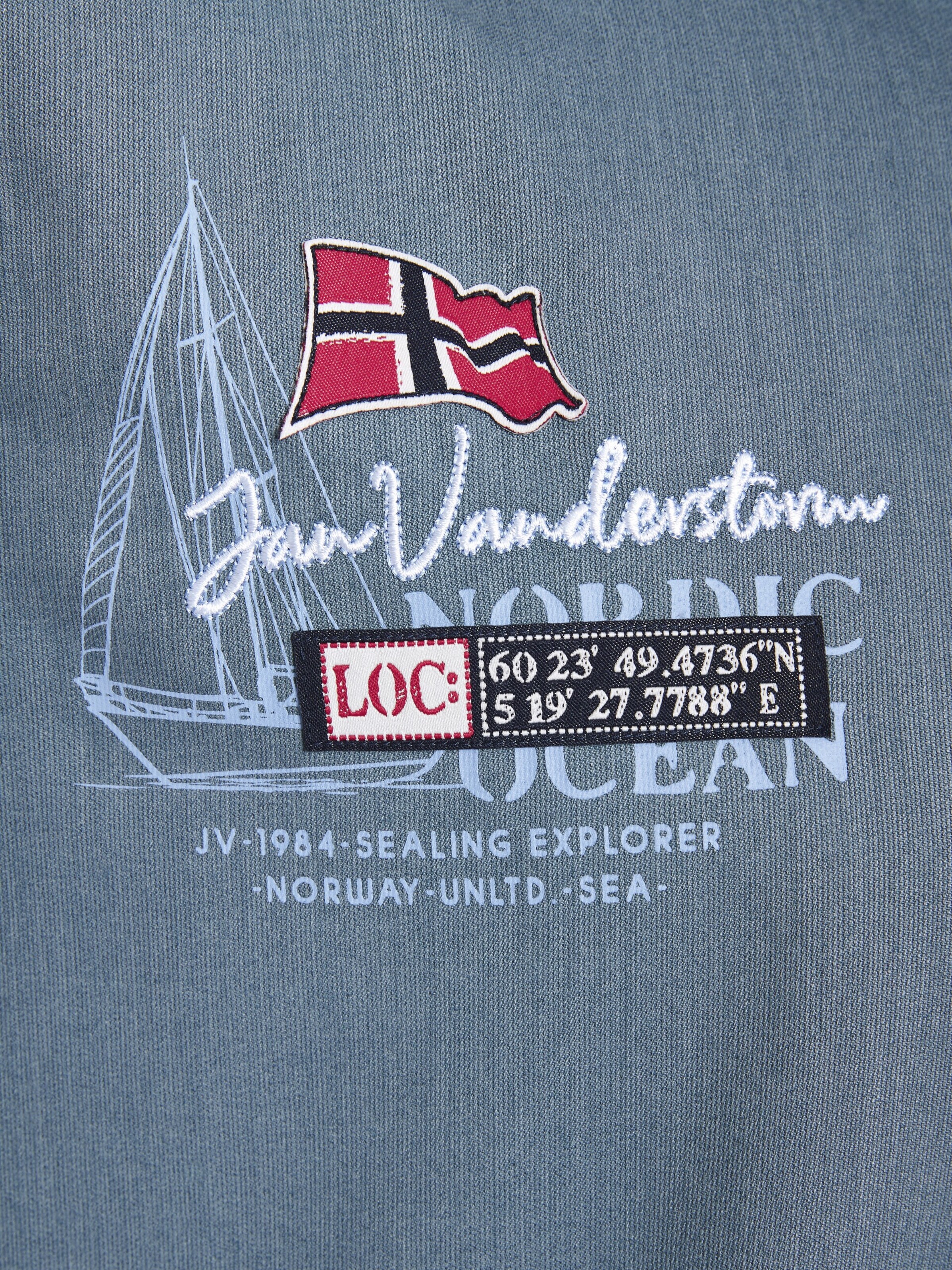 Jan Vanderstorm Comfort Fit Hemd  'Thjorven' in Blau