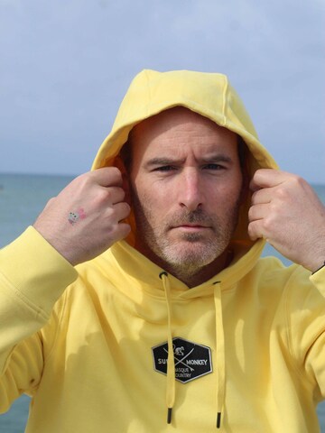 Surf Monkey - Sweatshirt em amarelo: frente