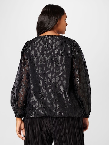 Fransa Curve Blouse in Zwart