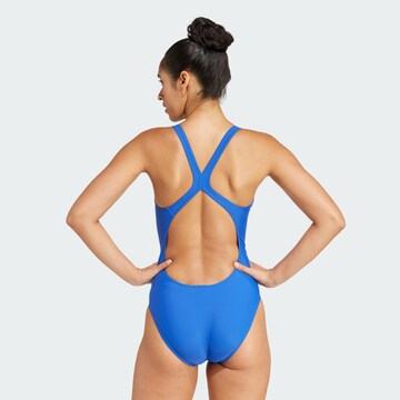 ADIDAS PERFORMANCE Bralette Active Swimsuit '3 Bar' in Blue