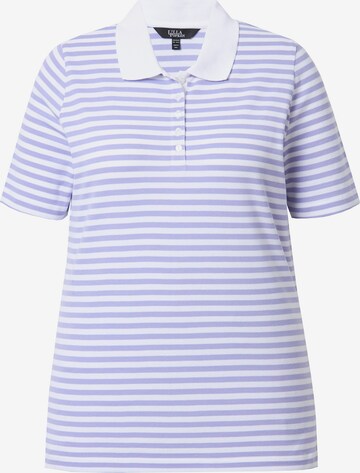 T-shirt Ulla Popken en bleu : devant