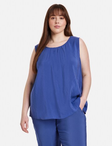 SAMOON Blouse in Blue: front