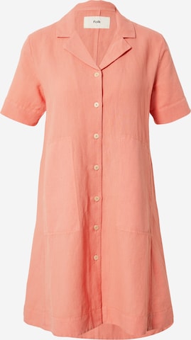Folk Μπλουζοφόρεμα σε ροζ: μπροστά