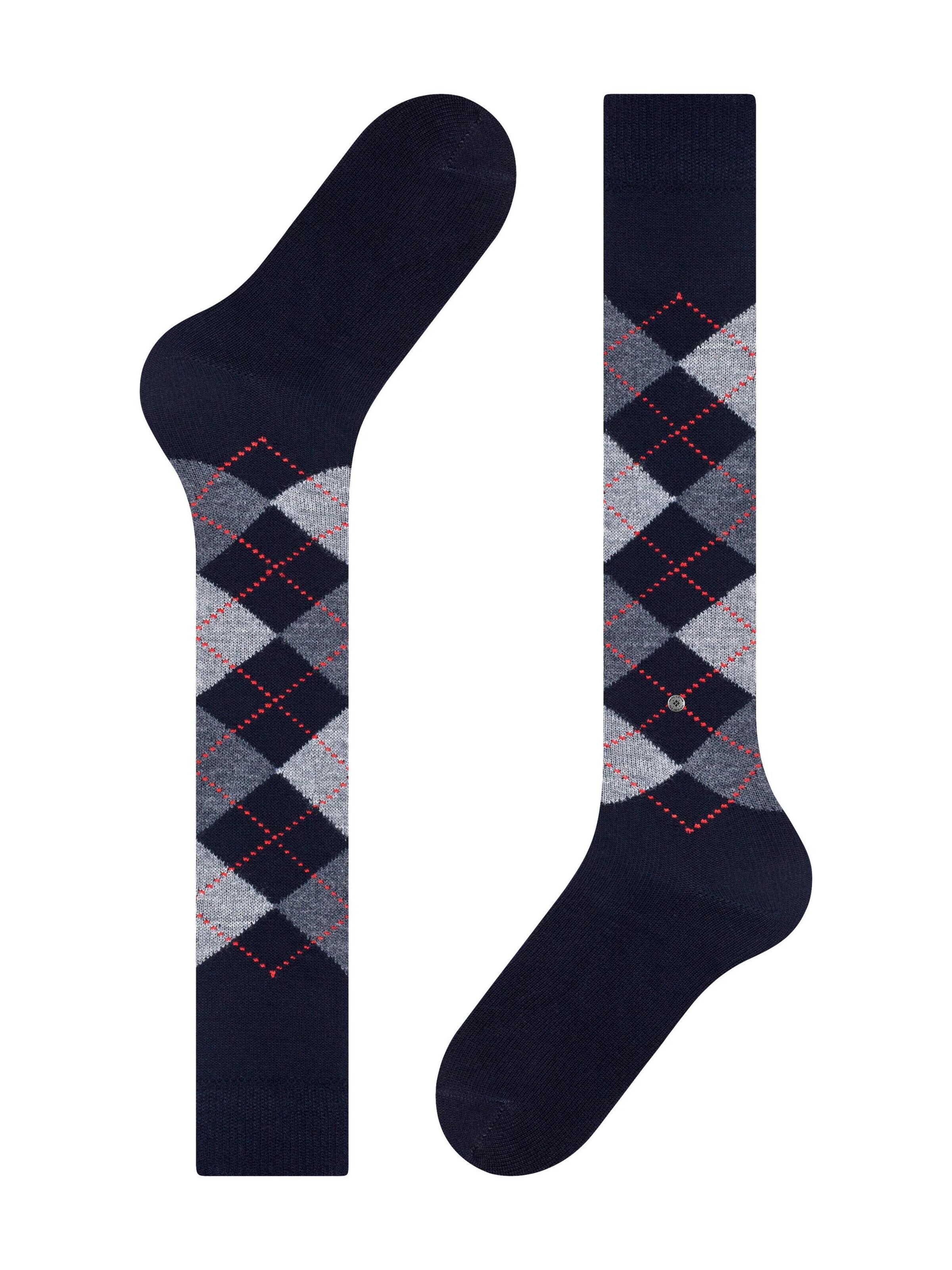 BURLINGTON Kniestrümpfe 'Preston'‌‌‌‌‌‌ in Blau
